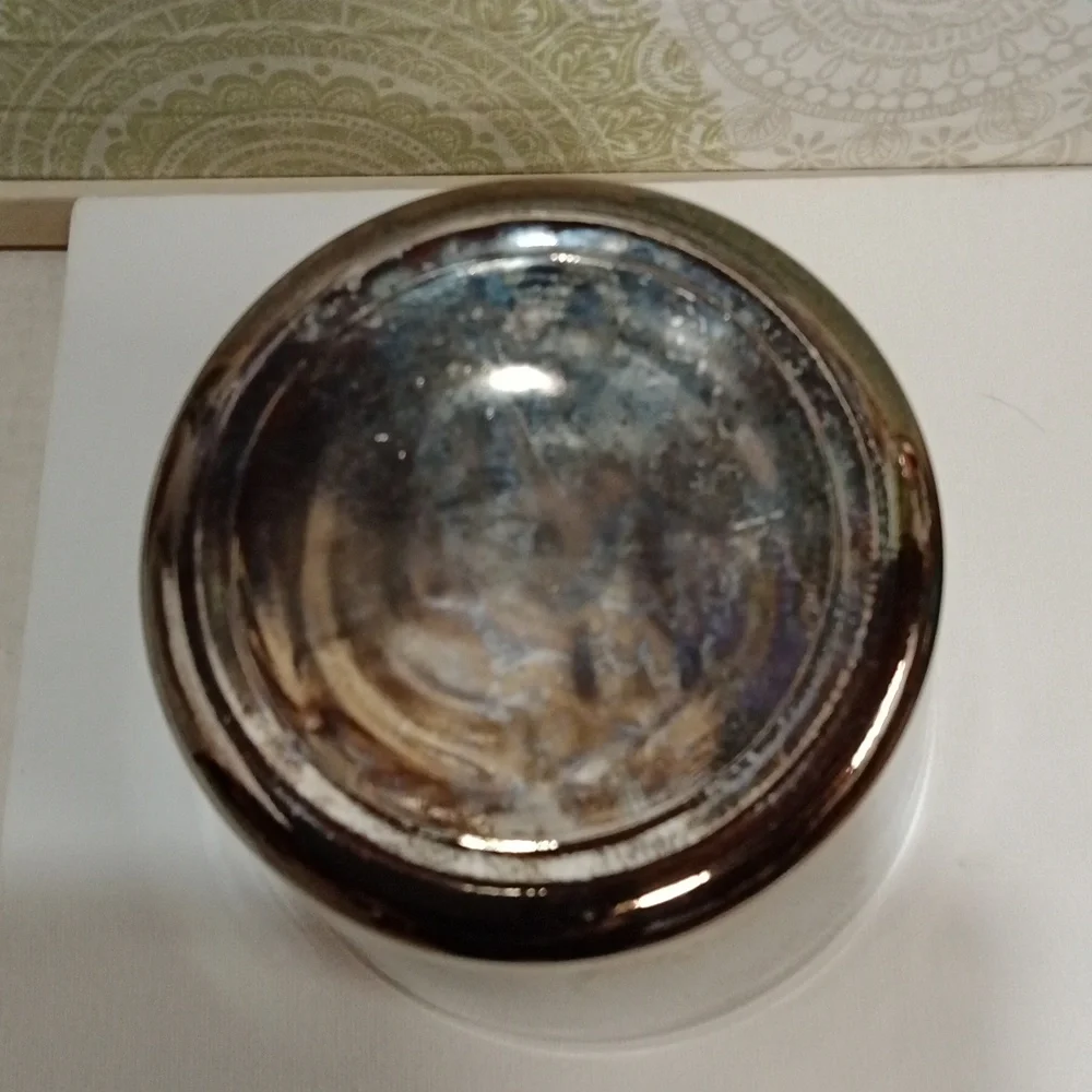 Vintage Silver Glass Ice Bucket - Has that Mercury Glass Look - 1960s - Unmarked